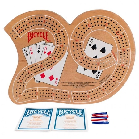 Bicycle Cribbage Board Large 29 Wood Card Game BI3273
